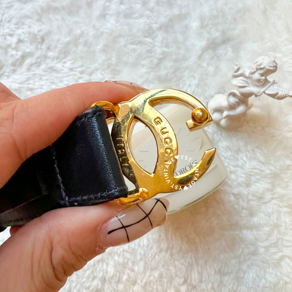 Vintage GUCCI Belt - Navy*Gold