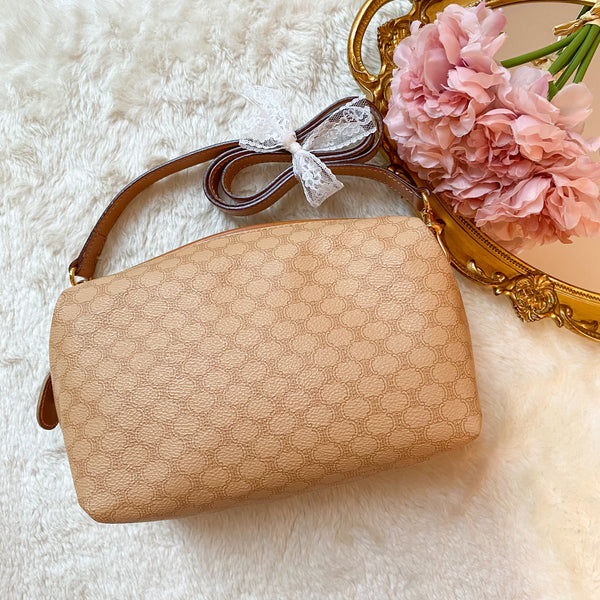 Vintage CELINE 2000 Macadam Makeup Bag - Milk Tea 005