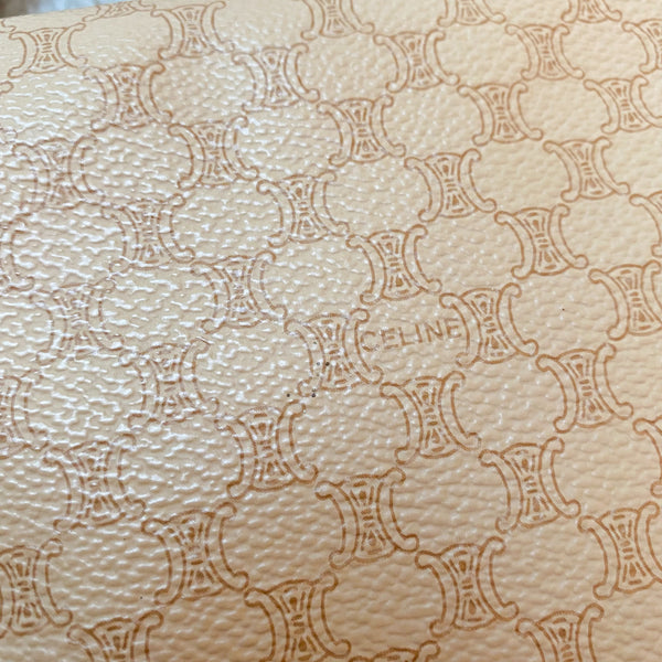 Vintage CELINE 2000 Macadam Makeup Bag - Milk Tea 005