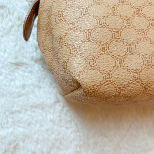 Vintage CELINE 2000 Macadam Makeup Bag - Milk Tea 005