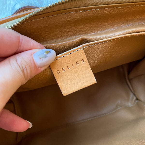 Vintage CELINE 2000 Macadam Makeup Bag - Milk Tea 005