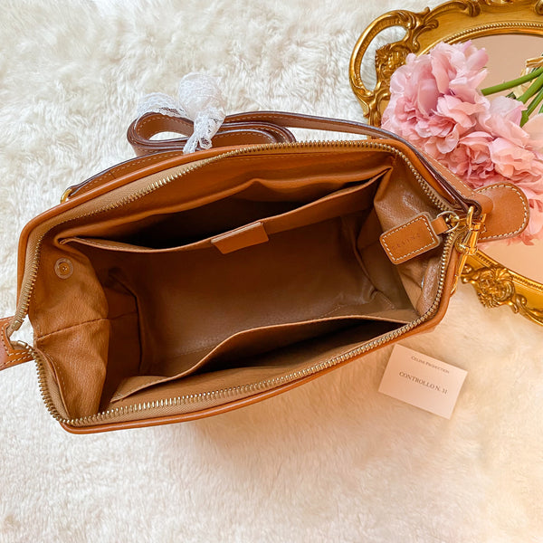 Vintage CELINE 2000 Macadam Makeup Bag - Milk Tea 005