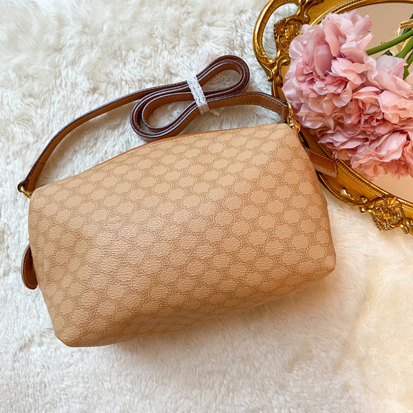 Vintage CELINE 2000 Macadam Makeup Bag - Milk Tea 005