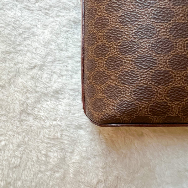 Vintage CELINE Macadam Vanity Bag With Donut Hardware - Brown
