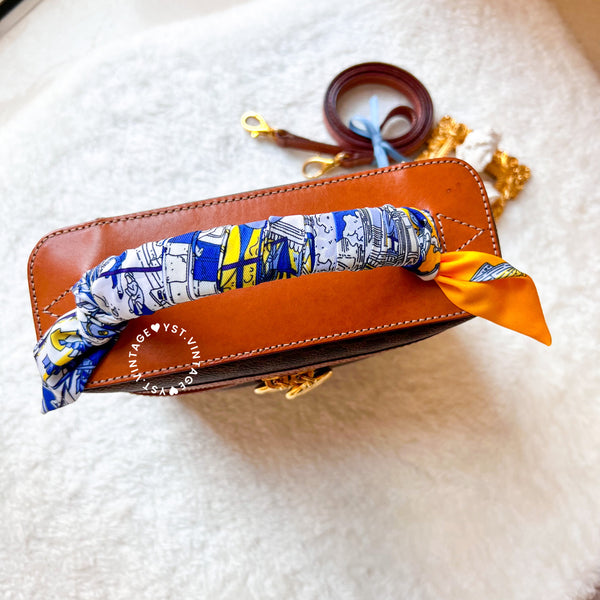 Vintage CELINE Macadam Vanity Bag With Donut Hardware - Brown