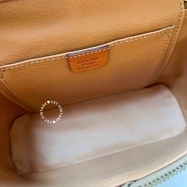 Vintage CELINE Macadam Vanity Bag With Donut Hardware - Brown