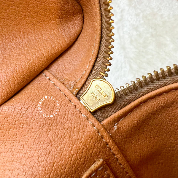 Vintage CELINE Macadam Vanity Bag With Donut Hardware - Brown