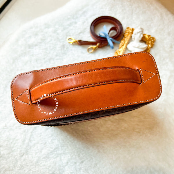 Vintage CELINE Macadam Vanity Bag With Donut Hardware - Brown