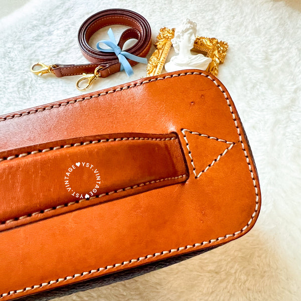 Vintage CELINE Macadam Vanity Bag With Donut Hardware - Brown