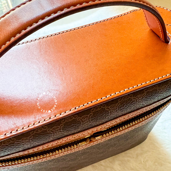 Vintage CELINE Macadam Vanity Bag With Donut Hardware - Brown