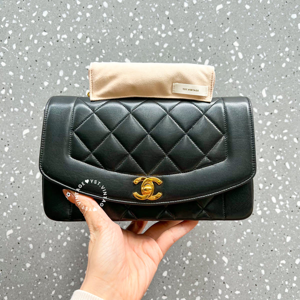 Vintage CHANEL Diana Small Flap Bag - Black 005 (Code: 057800)