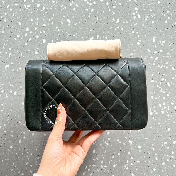 Vintage CHANEL Diana Small Flap Bag - Black 005 (Code: 057800)