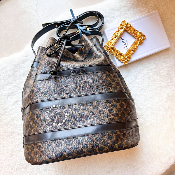 Vintage CELINE Macadam Bucket Bag 003 - Black