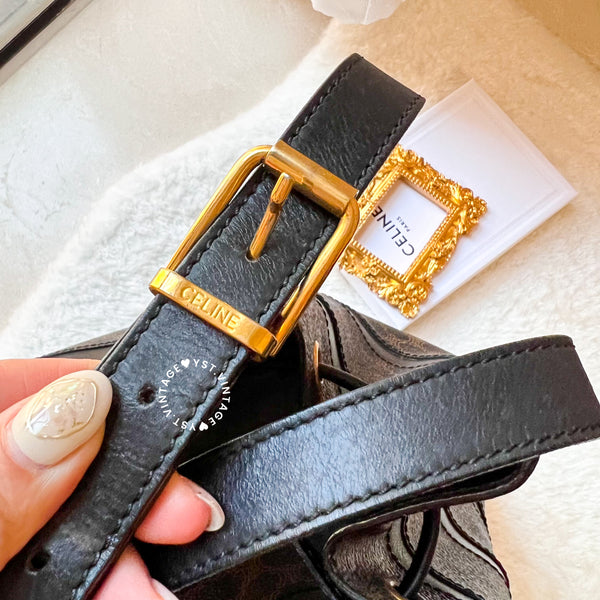 Vintage CELINE Macadam Bucket Bag 003 - Black