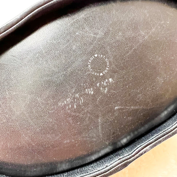 Vintage Chanel Leather Strap Vanity Bag with Tassel - Black