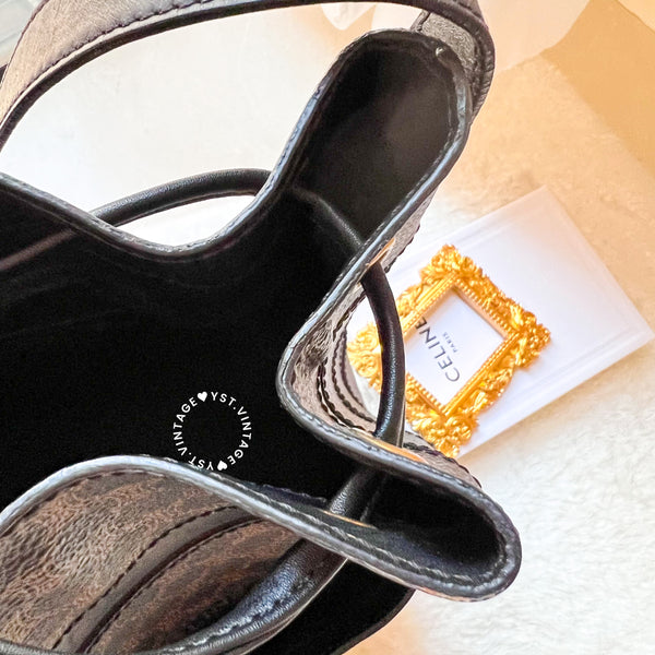 Vintage CELINE Macadam Bucket Bag 003 - Black