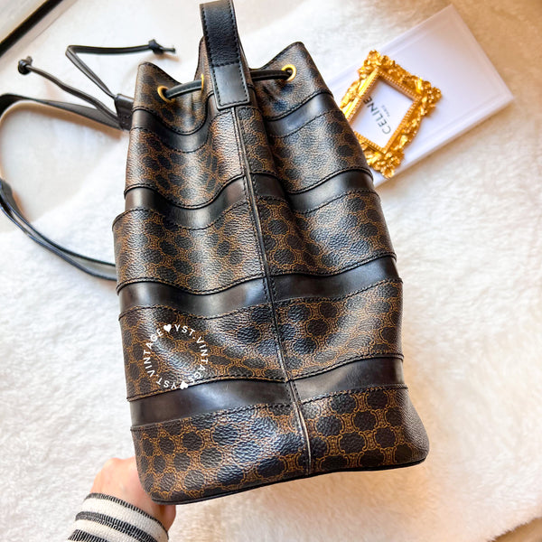 Vintage CELINE Macadam Bucket Bag 003 - Black