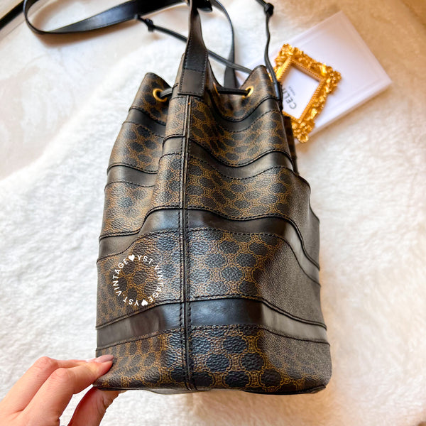 Vintage CELINE Macadam Bucket Bag 003 - Black