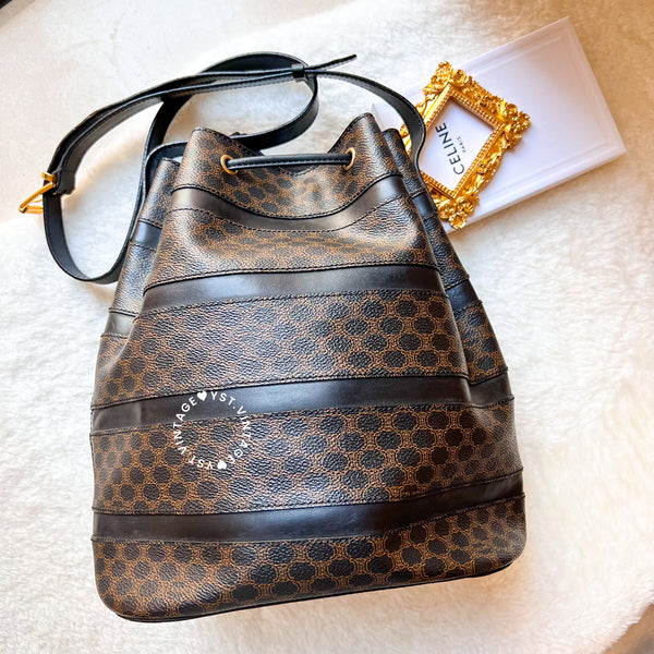 Vintage CELINE Macadam Bucket Bag 003 - Black