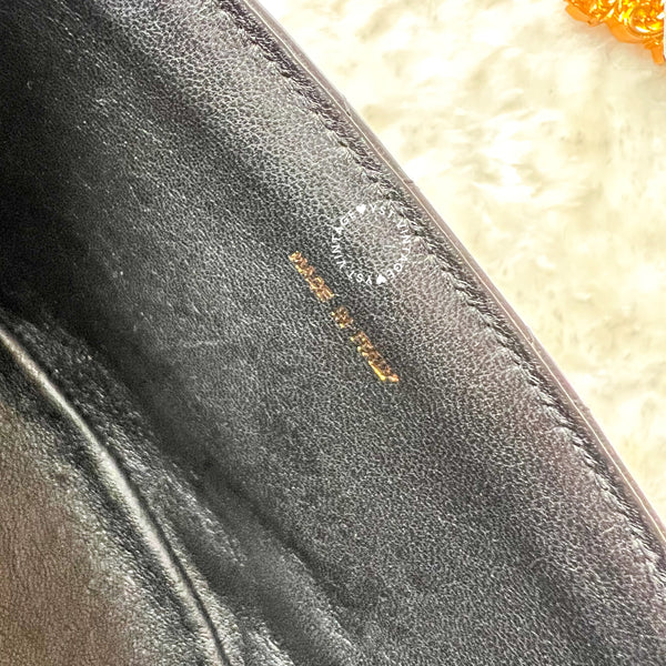 Vintage Chanel Leather Strap Vanity Bag with Tassel - Black