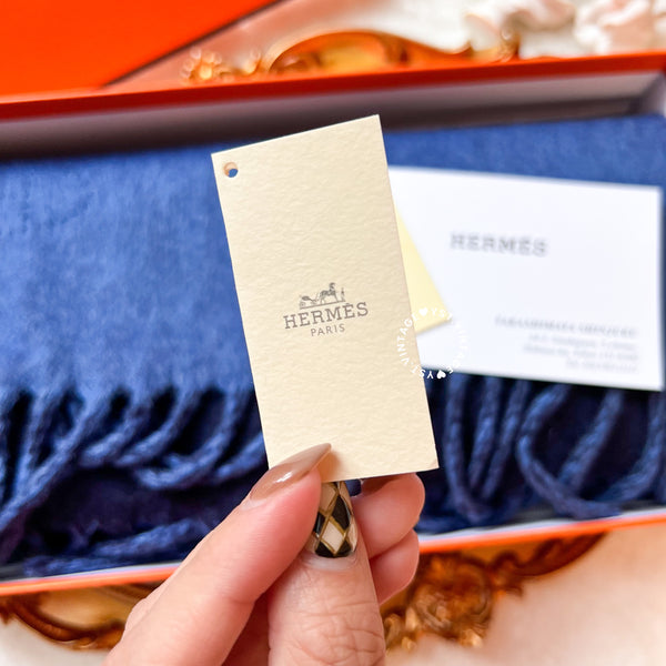 Hermès Cashmere Scarf - Royal Blue*Navy Blue Dual Colour