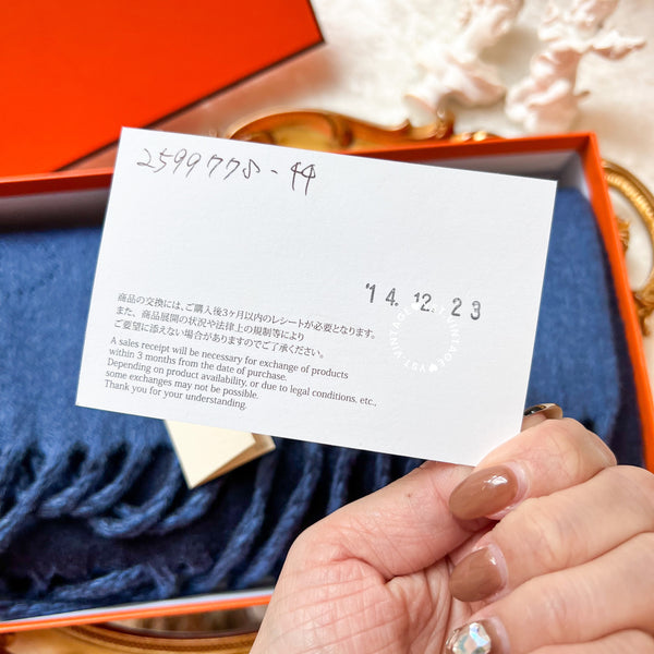 Hermès Cashmere Scarf - Royal Blue*Navy Blue Dual Colour