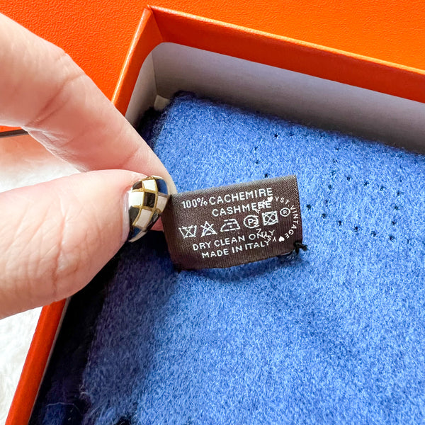 Hermès Cashmere Scarf - Royal Blue*Navy Blue Dual Colour