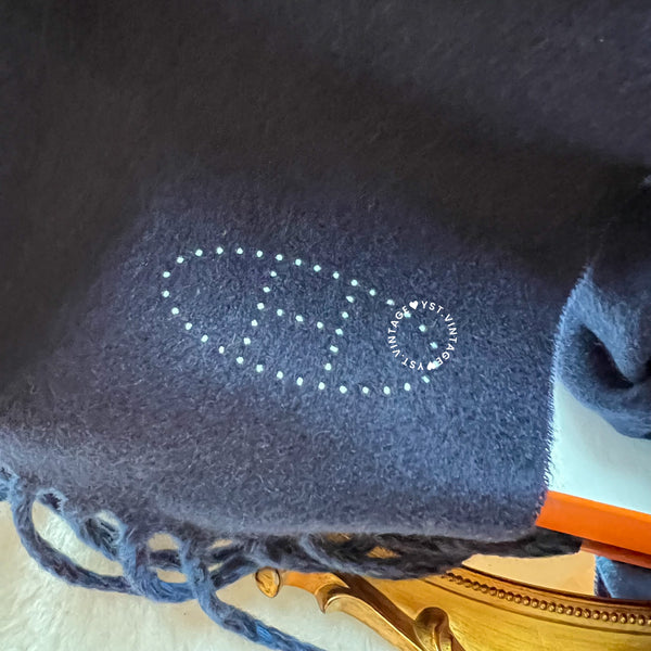 Hermès Cashmere Scarf - Royal Blue*Navy Blue Dual Colour