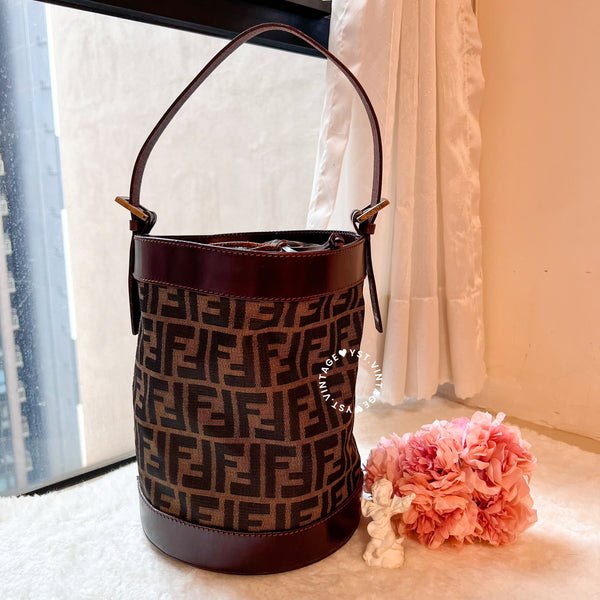Vintage Fendi Zucca Bucket Bag