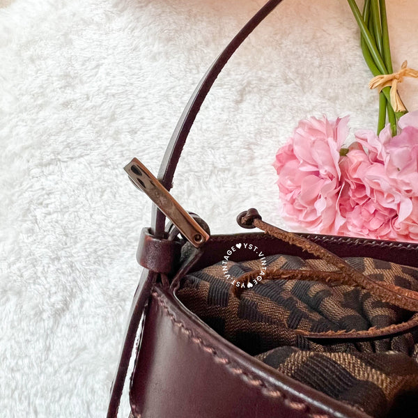 Vintage Fendi Zucca Bucket Bag