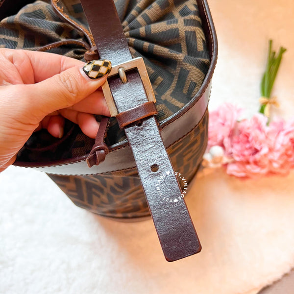 Vintage Fendi Zucca Bucket Bag