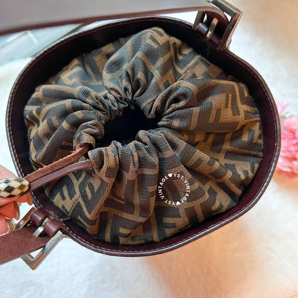 Vintage Fendi Zucca Bucket Bag