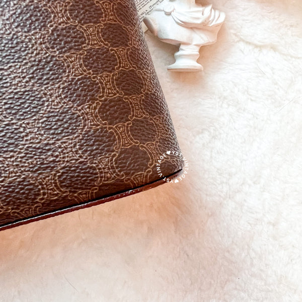 Vintage CELINE Macadam Vanity Bag 027- Brown