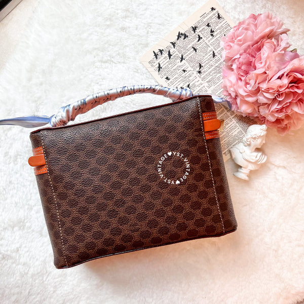 Vintage CELINE Macadam Vanity Bag 027- Brown