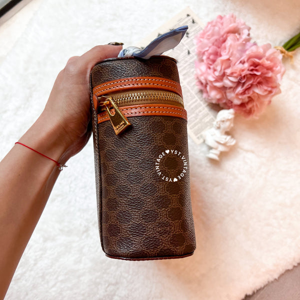 Vintage CELINE Macadam Vanity Bag 027- Brown