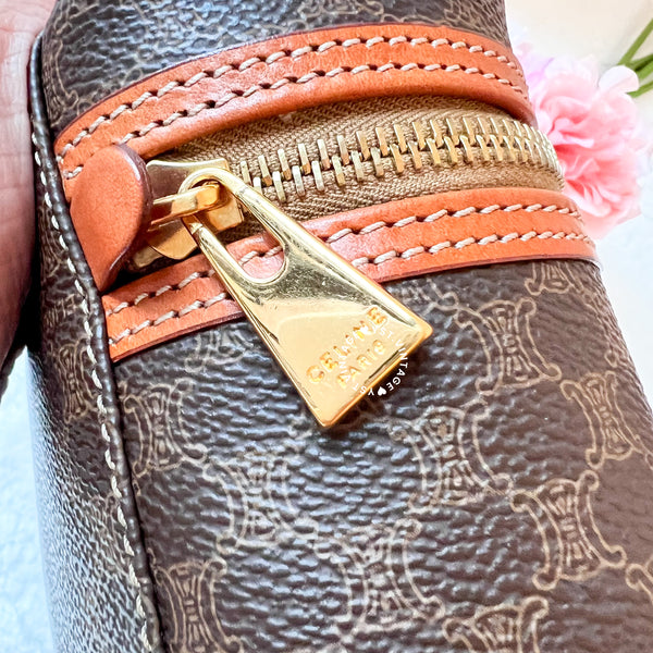 Vintage CELINE Macadam Vanity Bag 027- Brown