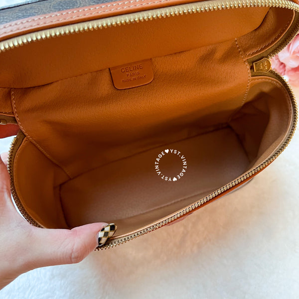 Vintage CELINE Macadam Vanity Bag 027- Brown