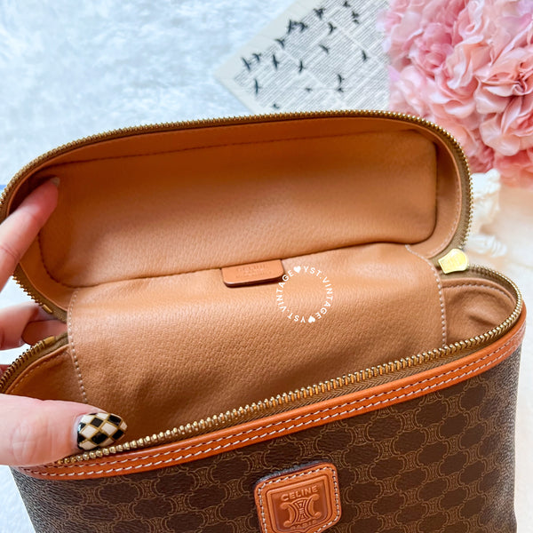Vintage CELINE Macadam Vanity Bag 027- Brown