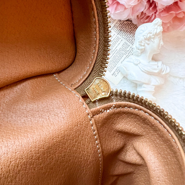 Vintage CELINE Macadam Vanity Bag 027- Brown