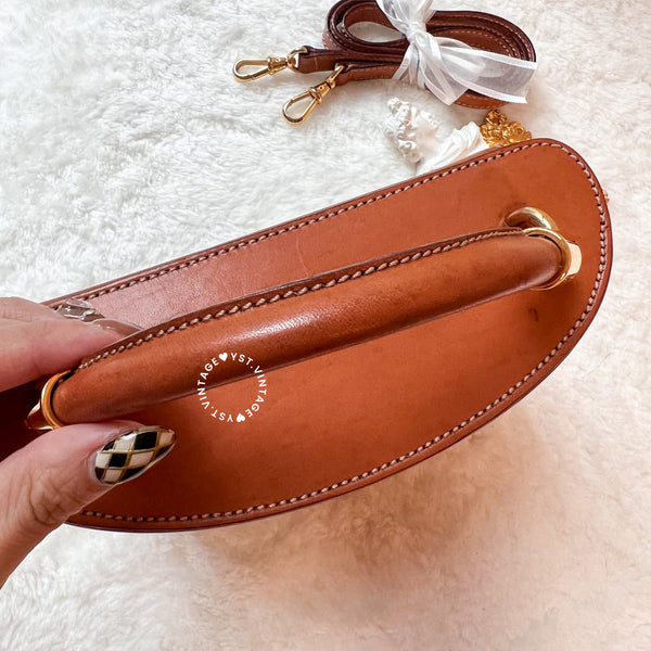 Vintage CELINE Macadam Vanity Bag With Mini Triomphe Logo - Brown