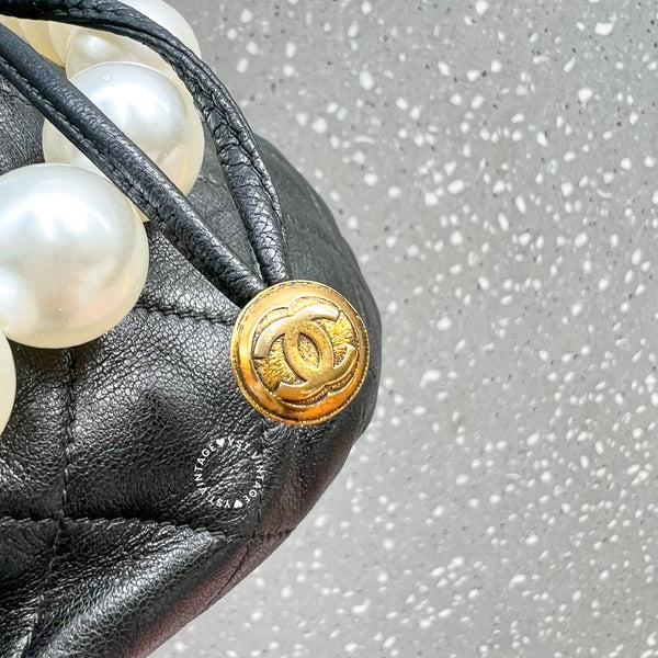 Vintage Chanel Mini Bucket Bag- Black