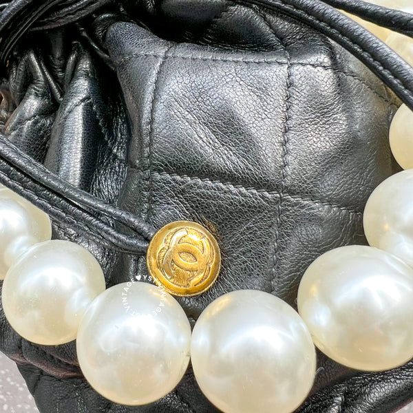Vintage Chanel Mini Bucket Bag- Black
