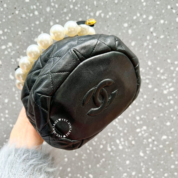 Vintage Chanel Mini Bucket Bag- Black