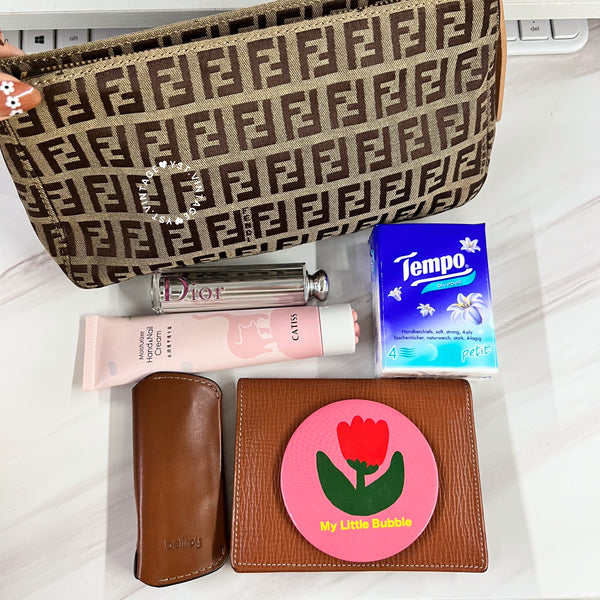 Vintage Fendi Zucca Mini Shoulder Bag - Milk Tea