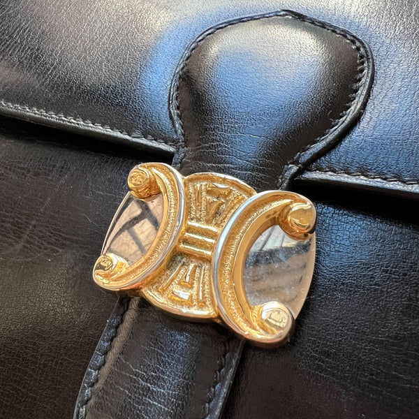 Vintage CELINE Triomphe Box Bag - Black