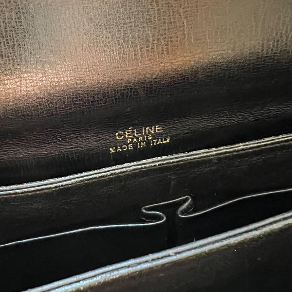 Vintage CELINE Triomphe Box Bag - Black