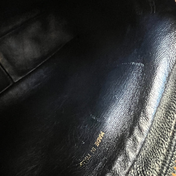 Vintage Chanel Square Camera Bag With Tassel - Black