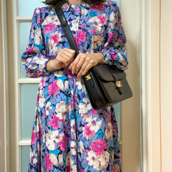 Vintage CELINE Triomphe Box Bag - Black