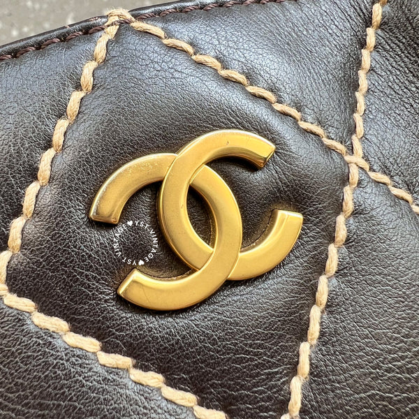 Vintage Chanel Vivian Tote Bag - Mocha Brown