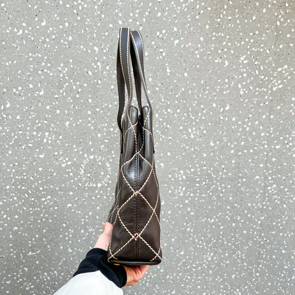 Vintage Chanel Vivian Tote Bag - Mocha Brown